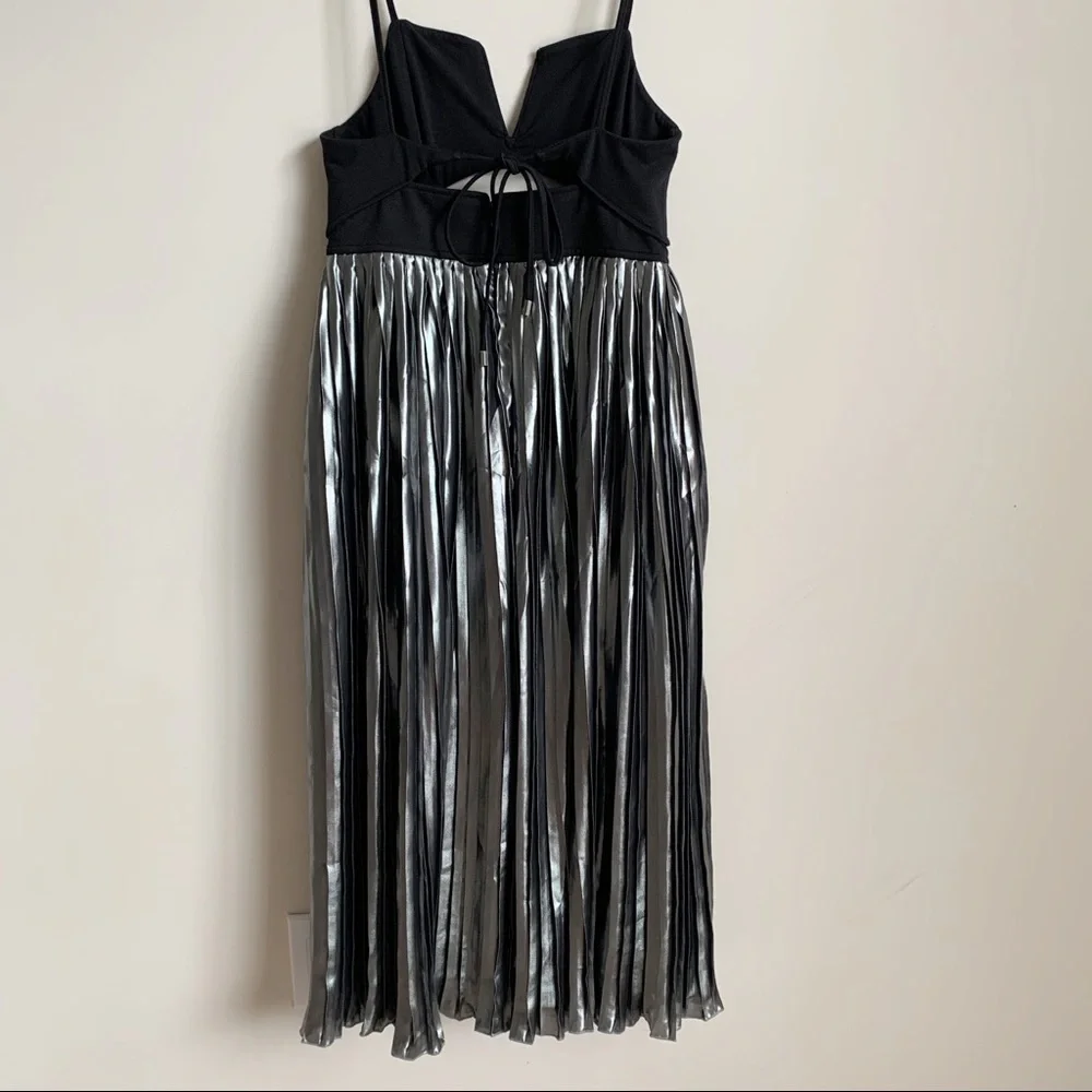 NWT Free People Black Silver Piper Dress - Picture 6 of 11